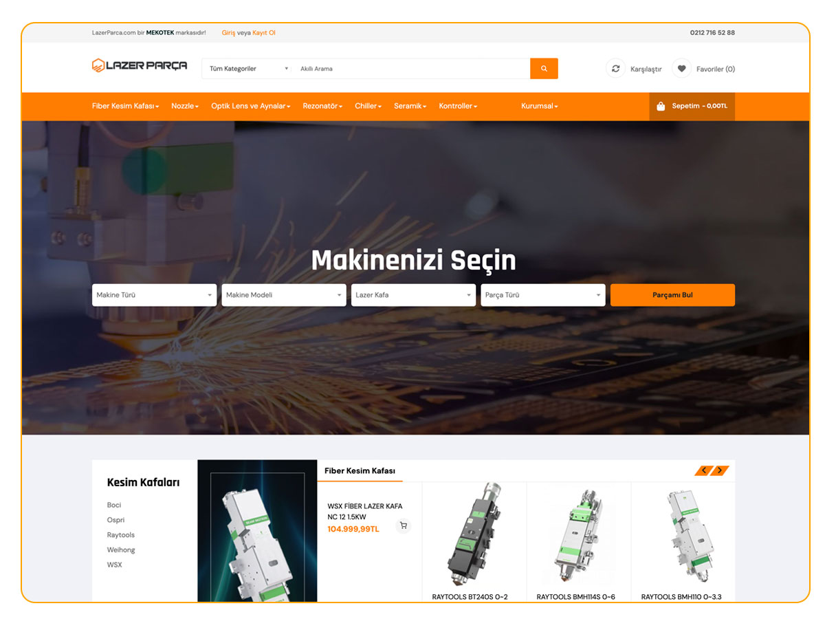 Fiber Lazer Yedek Parça